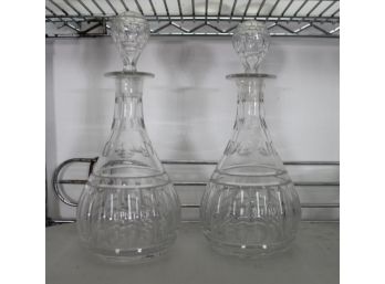 Pair Of Signed Decanters