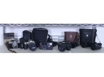Shelf Lot Of Cameras
