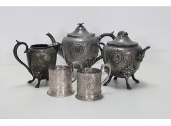 Pewter Tea/Coffee Pots & Sets In Brand:1847 Rogers Bros (3)