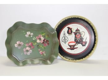 Two Vintage  Tole Trays