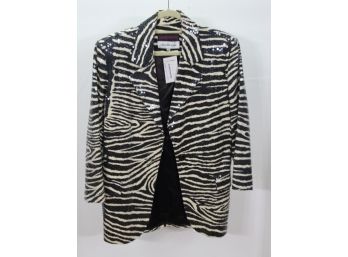 Saks 5th Ave Sequin Zebra Jacket