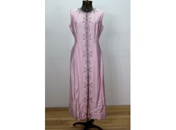 Vintage Pink Dress With  Sequins