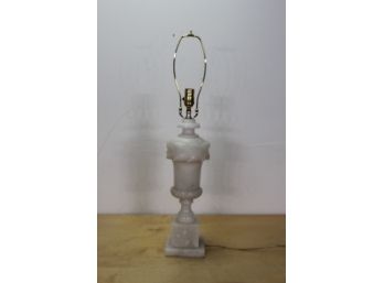 Vintage Italian Alabaster Marble Carved Table Lamp