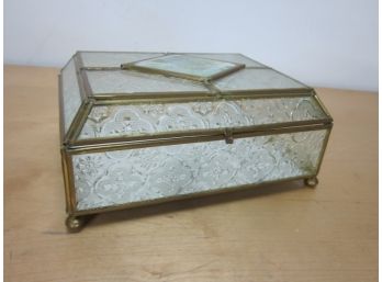 Brass & Glass Jewelry Box