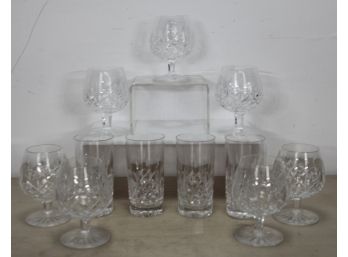 4 Waterford Lismore Tumbler Glass And 7  Waterford Crystal 'Lismore' Pattern Brandy Glasses