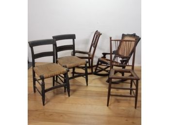 Group Lot Of Vintage Chairs