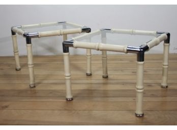 Pair Of Bamboo Style End Tables