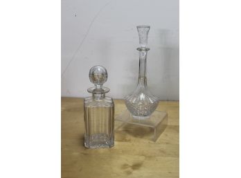 2 Signed Crystal Decanters
