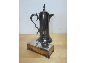 Sliver-Plated Coffee Pot And Box