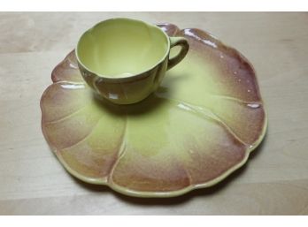 Set Of 12 Luncheon Set -Unmarked (Yellow & Brown)