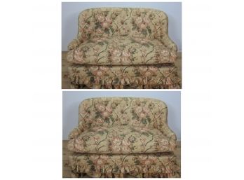Pair Of Floral Upholstery Love Seats