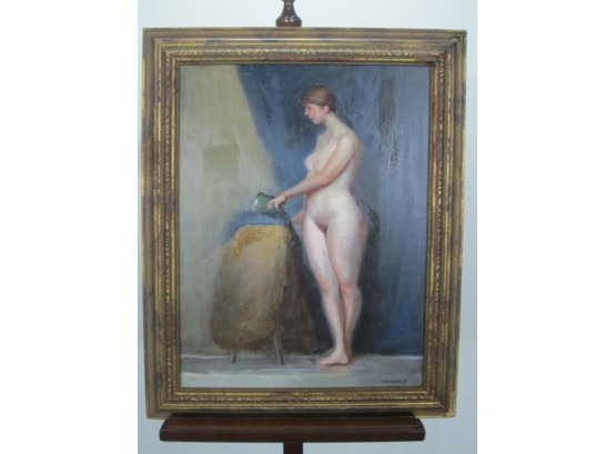 Oil George Kerasiotis 'Standing Nude'
