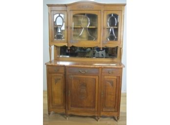 2 Piece Hutch With Marble Top