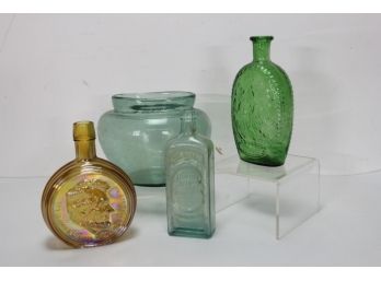 Group Of Vintage Bottles And Vase