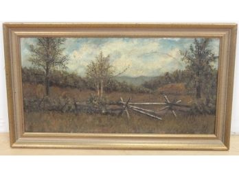 Painting Of A Wooden Fence