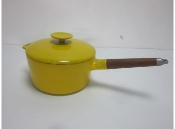 Vintage 1960s Lg Yellow Pot Lid By Michael Lax Copco Danish Denmark