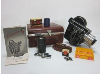 1950s Paillard Bolex H8 8mm Film Camera With Case