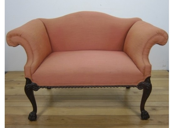 Antique Pink Upholstery Settee