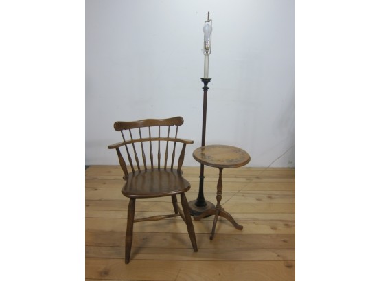 Chair And Floor Lamp ,Tilt Top Stand