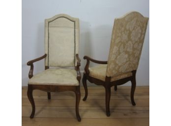 Pair Of Baker  Furniture High Back Chairs