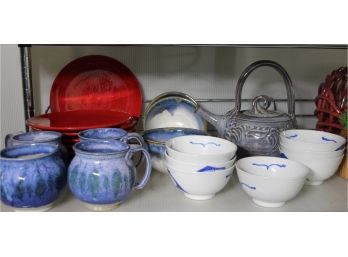 Shelf Lot Of Oriental Pottery (#83)