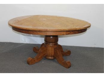 Round Oak Dining Table (#69)