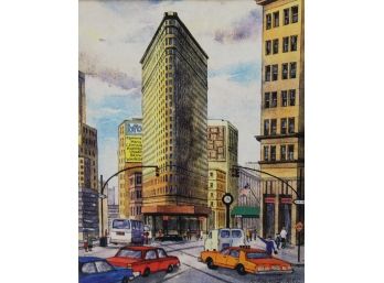 N.Plavski NYC Print Of The Flatiron Building