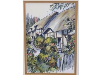 Signed & Numbered Watercolor Of A Cottage