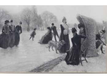 L.Doucet Litho( Ice Skating In The Park)