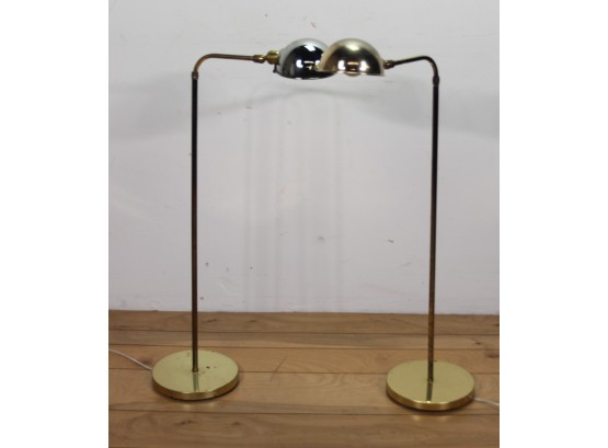 Pair Of Vintage  Brass Floor Lamps