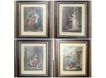 4 Vintage  Of English Prints, From The Cries Of London Series By F Wheatley.