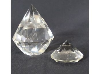 Pair Of Diamond Shape Paperweight - (Big & Small )