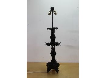 Oriental Iron Tall Lamp- (No Shade)
