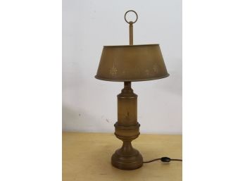 Vintage Tall Yellow Tole Table Lamp