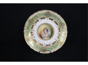 10' Royal Vienna? Porcelain French Decorated Gilt Plate