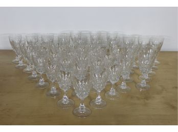 Shelf Lot Of  6' Crystal Wine Glass
