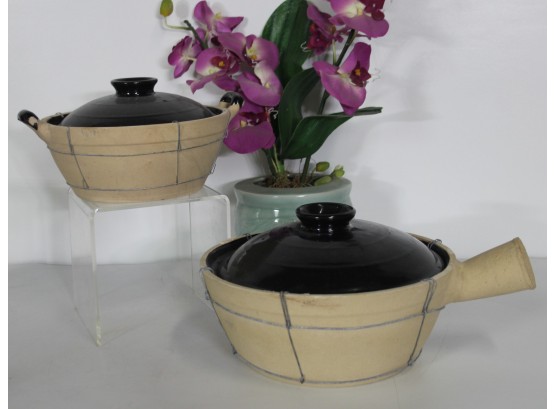Two Lidded Oriental Pots