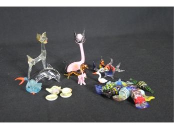 Group Lot Of Glass Figures