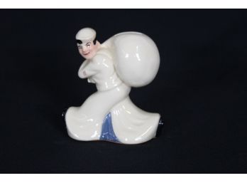 Vintage Figural Sailor Bank From Seamen's Bank For Savings-Missing The Bottom Cap.