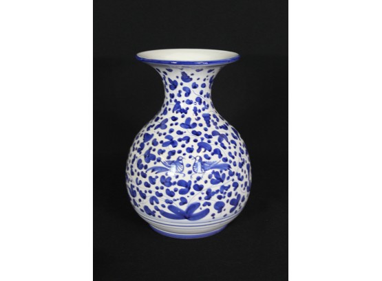 10' Blue & White Peccetti Deruta Vase