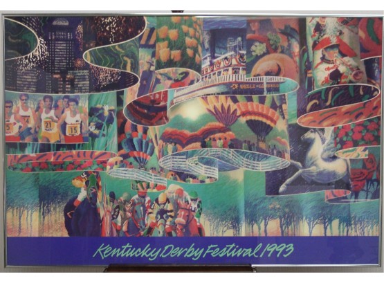 Framed 1993 Kentucky Derby Festival  Lithograph