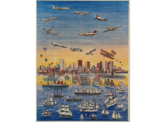Framed Boston TWA By Letizia Pitigliani Poster