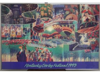 Framed 1993 Kentucky Derby Festival  Lithograph
