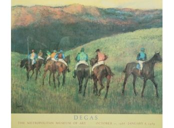 'Racehorses In A Landscape' Degas Framed Poster
