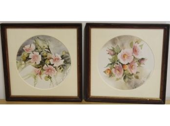 Pair Of Framed Ronald Oestule Plates