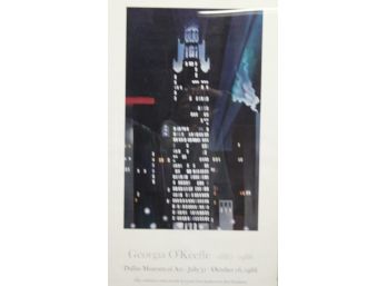 Georgia O'Keeffe City Night Whitney Museum 1988 Exhibit Poster