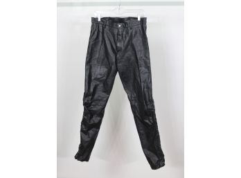 Vintage Echt Leer Black Leather Mens Pants