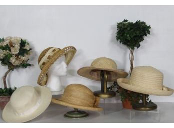 Group Lot Of Straw Hats (5)
