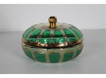 Vintage Green Bohemian Jewelry Box