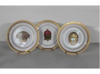COMPLETE SET OF 3 FABERGE EGG PLATES (3)